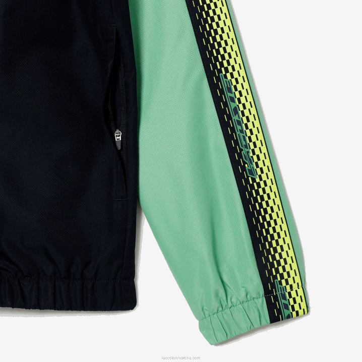 mornarsko plava zelena wti 6H4B343 muškarci Lacoste teniski komplet za trčanje u regularnoj formi