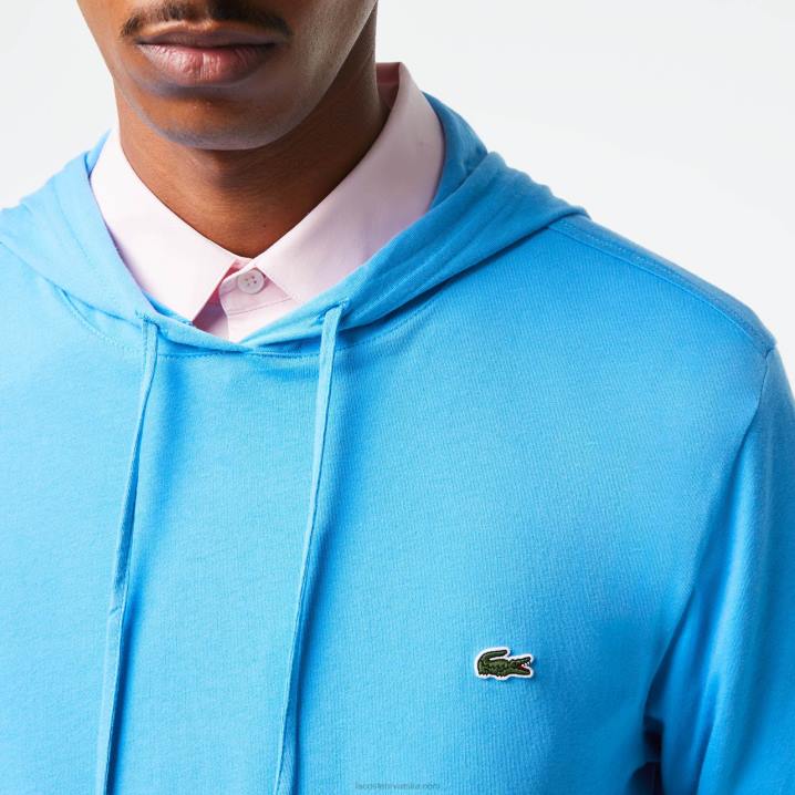 plava 4xa 6H4B623 muškarci Lacoste majica od pamučnog žerseja s kapuljačom