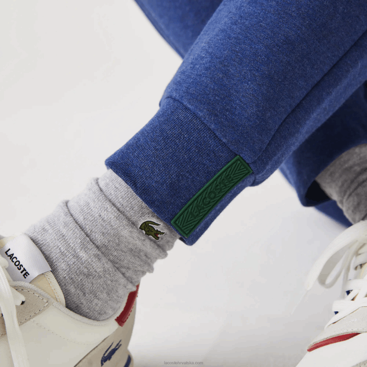 plava kina hjd 6H4B1140 muškarci Lacoste uske hlače trenirke od mješavine pamuka
