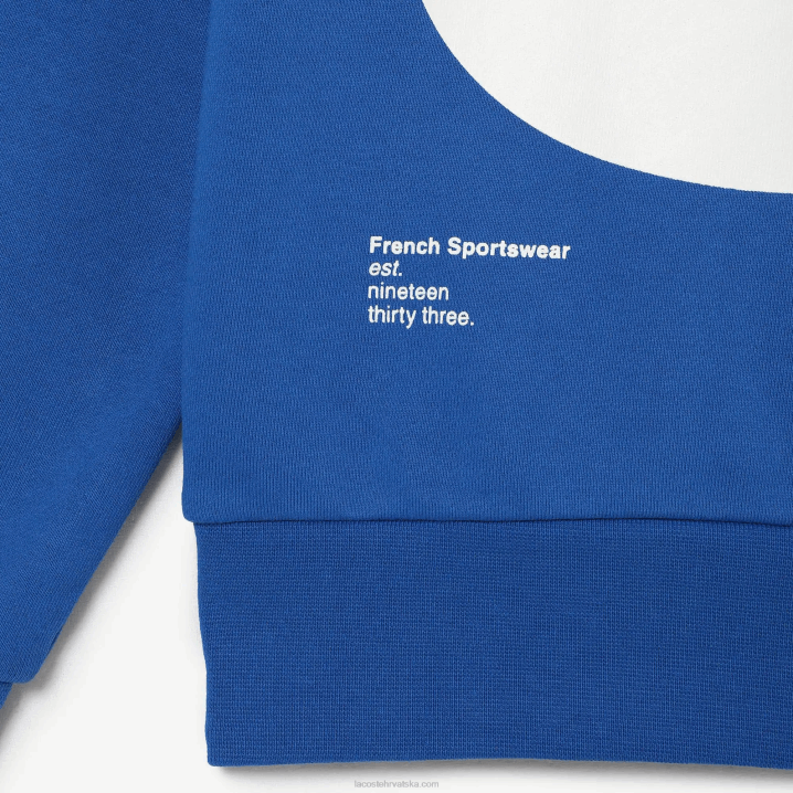 plavi k1q 6H4B1042 muškarci Lacoste klasična pamučna majica s kontrastnim natpisima