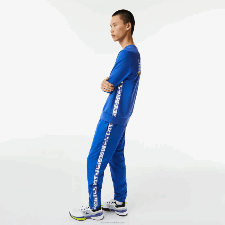 plavi k1q 6H4B1057 muškarci Lacoste teniska majica sa sportskim printom