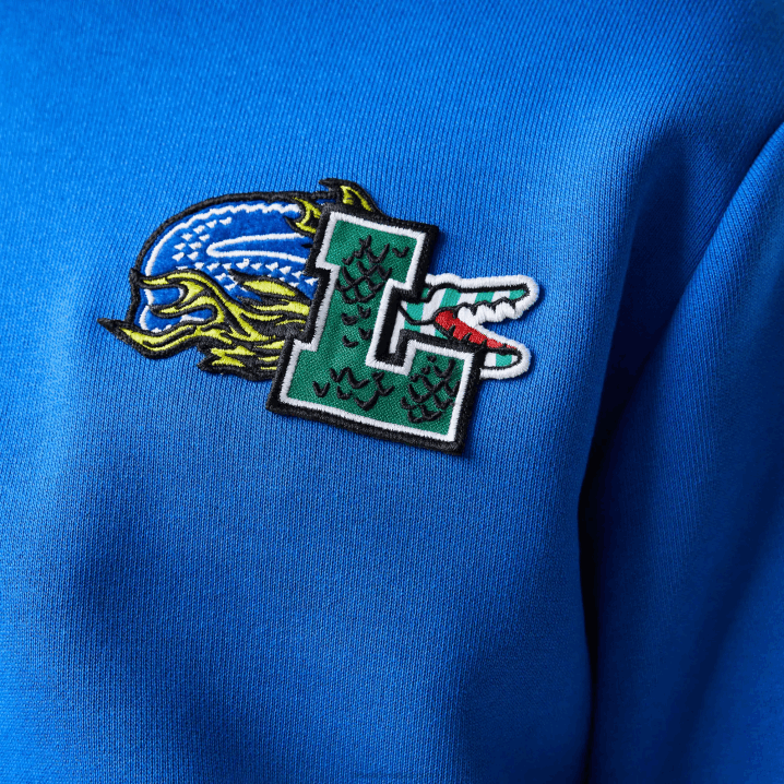 plavi k1q 6H4B1134 muškarci Lacoste majica s kapuljačom s komičnim efektom