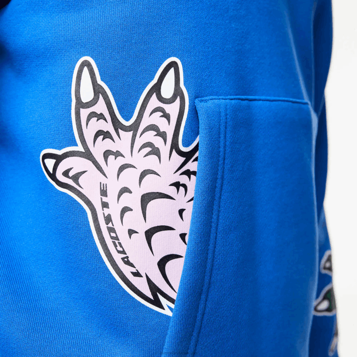 plavi k1q 6H4B1134 muškarci Lacoste majica s kapuljačom s komičnim efektom