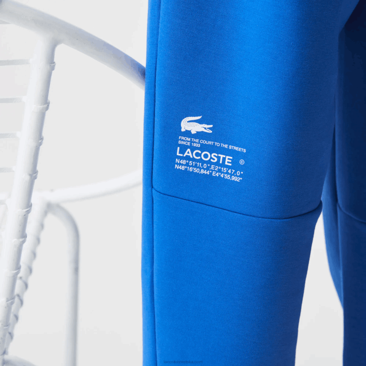 plavi k1q 6H4B975 muškarci Lacoste slim fit brendirane trenirke
