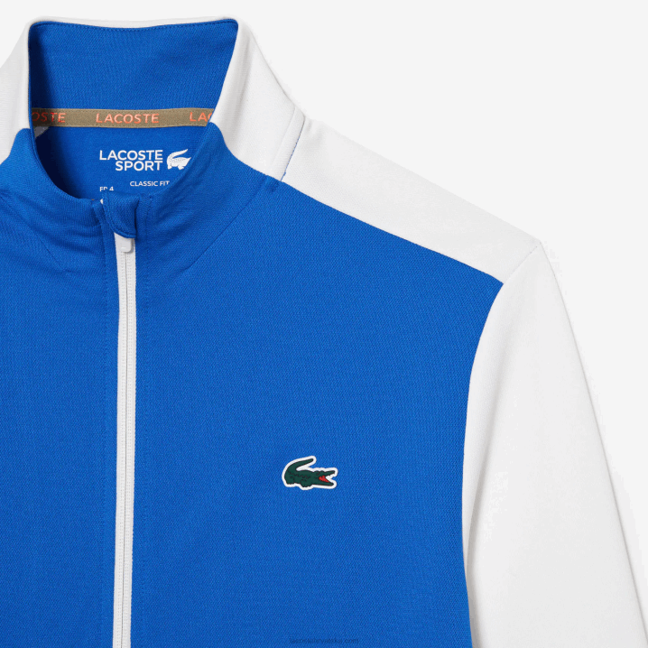 plavo bijelo plavo ag1 6H4B339 muškarci Lacoste teniska ripstop majica s patentnim zatvaračem