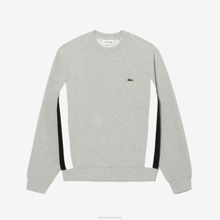 siva chine crna bijela sj1 6H4B329 muškarci Lacoste trenirka od brušenog flisa u boji