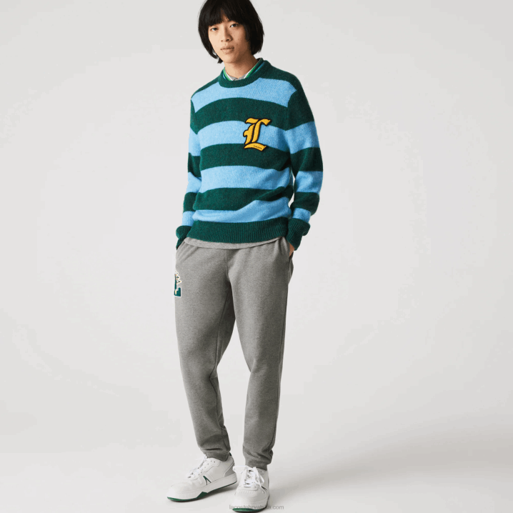 sivi chine 1vq 6H4B1169 muškarci Lacoste zastavice l bedž hlače trenirka od flisa