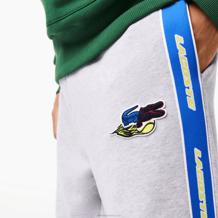 sivi chine cca 6H4B1027 muškarci Lacoste branded band trenirke