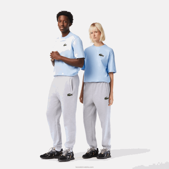 sivi chine cca 6H4B1048 muškarci Lacoste trenirke od flisa od organskog pamuka