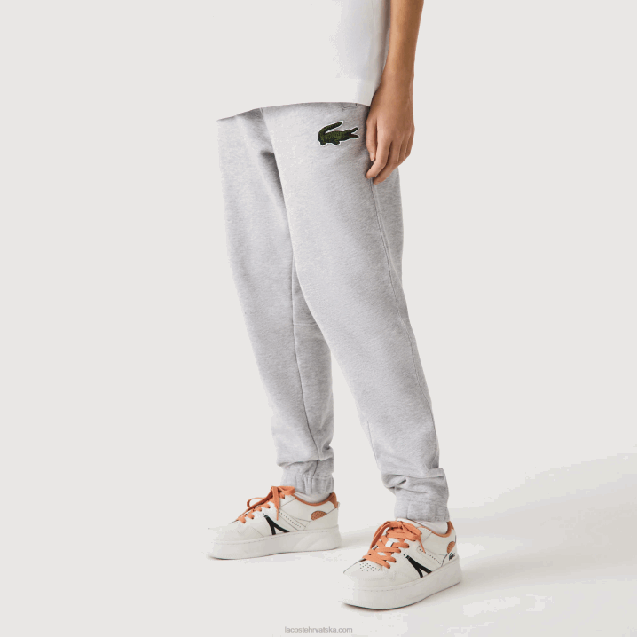 sivi chine cca 6H4B1048 muškarci Lacoste trenirke od flisa od organskog pamuka