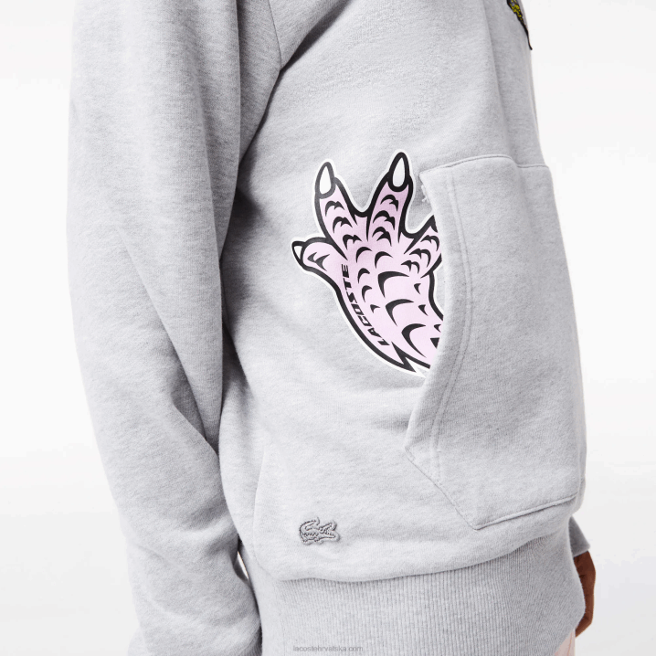 sivi chine cca 6H4B1133 muškarci Lacoste majica s kapuljačom s komičnim efektom