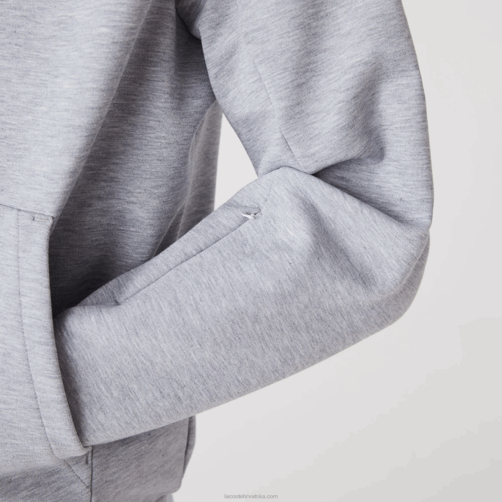 sivi chine cca 6H4B1224 muškarci Lacoste klasična majica s kapuljačom