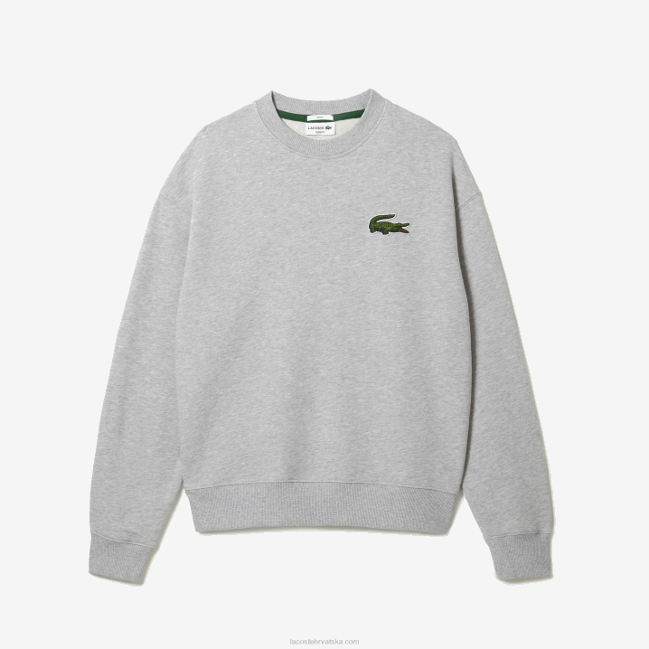 sivi chine cca 6H4B323 muškarci Lacoste slobodna majica s krokodilskom značkom