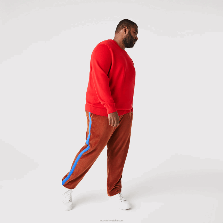 smeđa 3pb 6H4B1104 muškarci Lacoste bočne trenirke s kontrastnom trakom