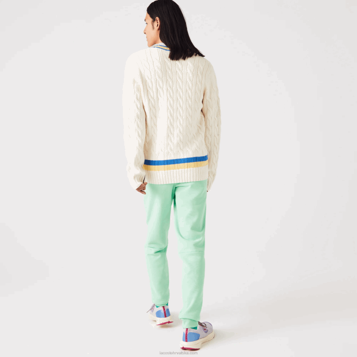 svijetlo zelena 0vz 6H4B1125 muškarci Lacoste sužene trenirke od flisa