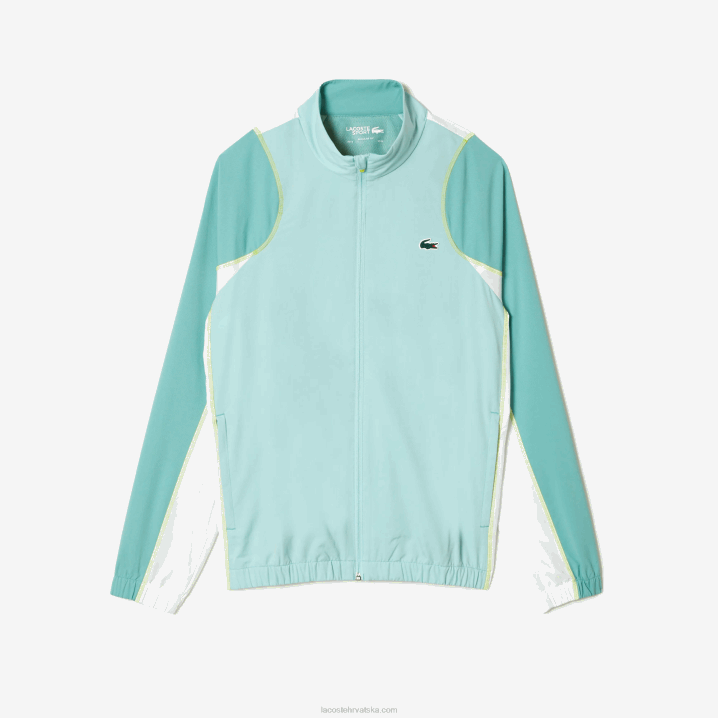 svijetlo zelena bijela žuta xia 6H4B27 muškarci Lacoste teniski set za trčanje s visokim ovratnikom