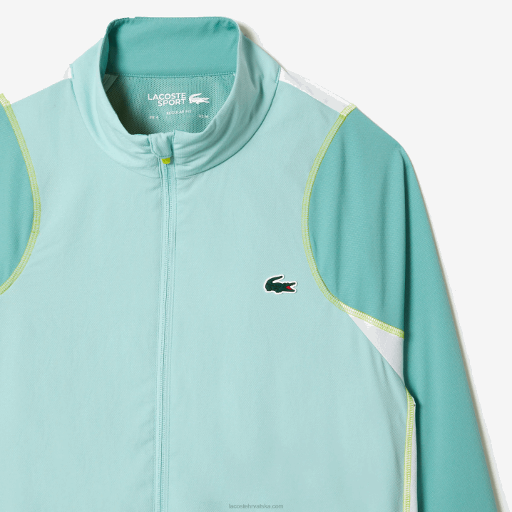 svijetlo zelena bijela žuta xia 6H4B27 muškarci Lacoste teniski set za trčanje s visokim ovratnikom