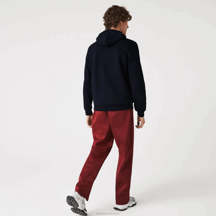 tamnoplava 166 6H4B1100 muškarci Lacoste zastavice l majica s kapuljačom od pamučnog flisa