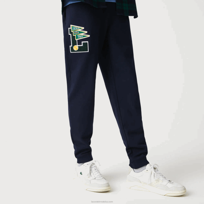 tamnoplava 166 6H4B1168 muškarci Lacoste zastavice l bedž hlače trenirka od flisa