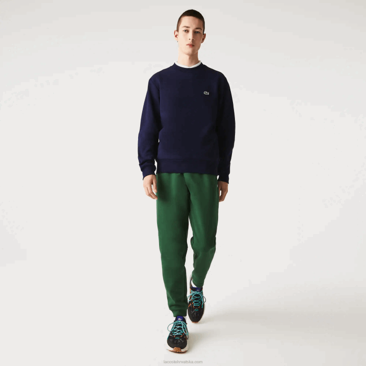 tamnoplava 166 6H4B274 muškarci Lacoste trenirka od organskog brušenog pamuka