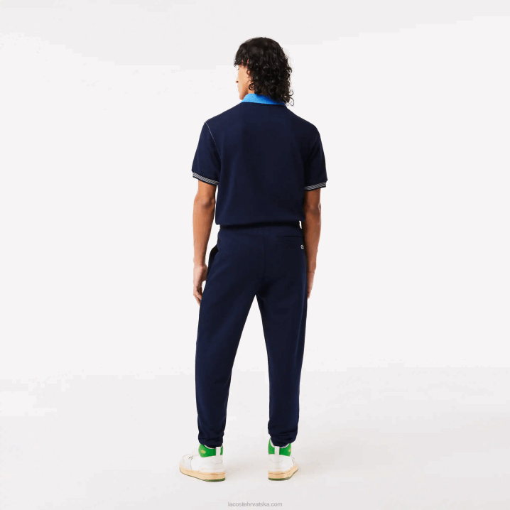 tamnoplava 166 6H4B309 muškarci Lacoste nebrušene trenirke od flisa