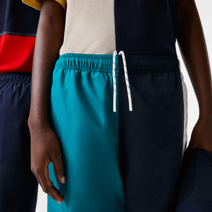 višebojni c50 6H4B1586 muškarci Lacoste vodoodbojne patchwork trenirke