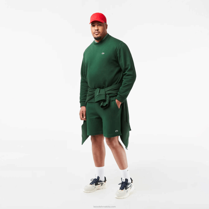 zelena 132 6H4B281 muškarci Lacoste trenirka od organskog brušenog pamuka