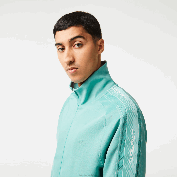 zelena 3a4 6H4B30 muškarci Lacoste trenirka regularnog kroja s patentnim zatvaračem