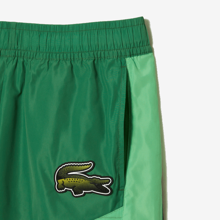 zelena plava chy 6H4B338 muškarci Lacoste ombre trenirke s uzorkom šahovnice