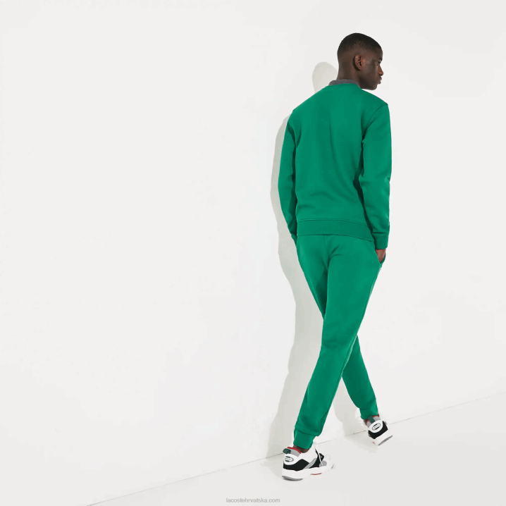 zelena s6w 6H4B959 muškarci Lacoste sportske teniske trenirke od flisa