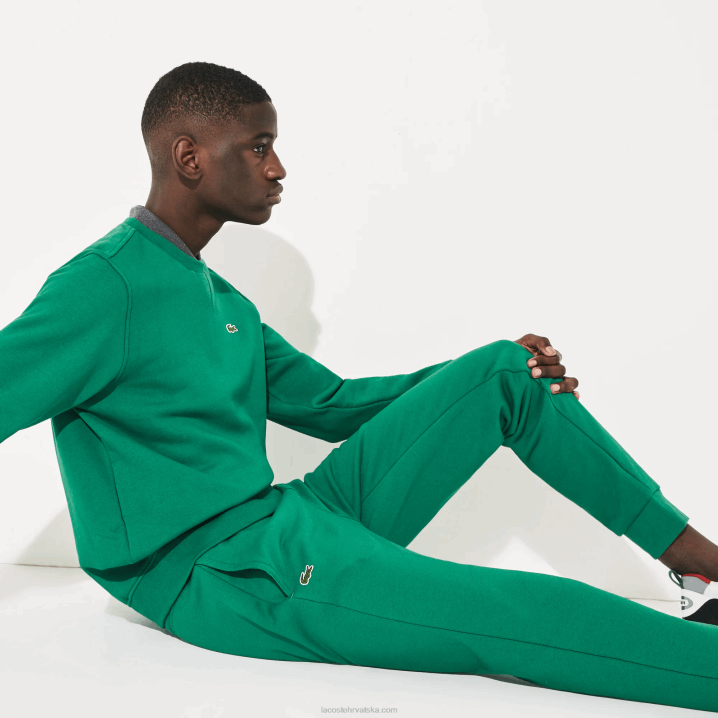zelena s6w 6H4B959 muškarci Lacoste sportske teniske trenirke od flisa