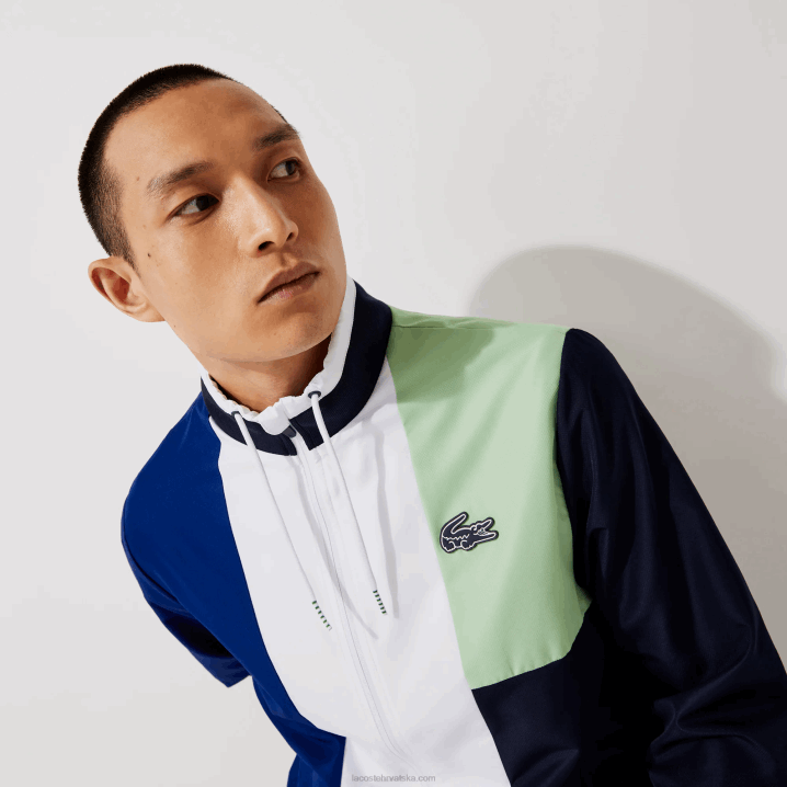 zelena tamnoplava bijela cn1 6H4B1201 muškarci Lacoste sportska trenirka colorblock