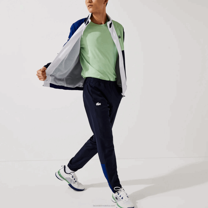 zelena tamnoplava bijela cn1 6H4B1201 muškarci Lacoste sportska trenirka colorblock