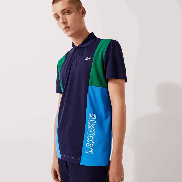 zelena tamnoplava bijela m7z 6H4B1128 muškarci Lacoste sportske trenirke s colorblock trakama
