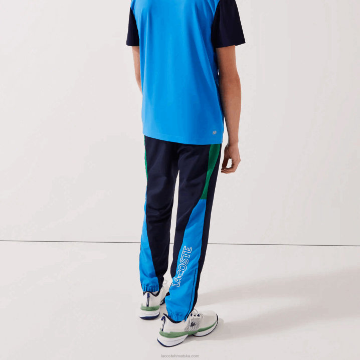 zelena tamnoplava bijela m7z 6H4B1128 muškarci Lacoste sportske trenirke s colorblock trakama