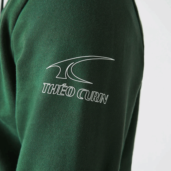 zelena tamnoplava nl7 6H4B1123 muškarci Lacoste sport x theo curin majica s kapuljačom od organskog pamuka