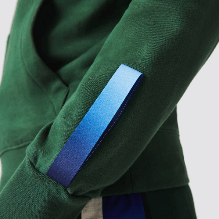 zelena tamnoplava nl7 6H4B1123 muškarci Lacoste sport x theo curin majica s kapuljačom od organskog pamuka