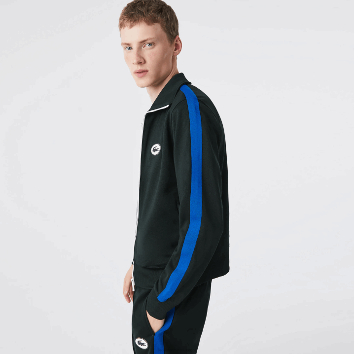 zeleni yzp 6H4B1016 muškarci Lacoste trenirka regularnog kroja s visokim ovratnikom i patentnim zatvaračem