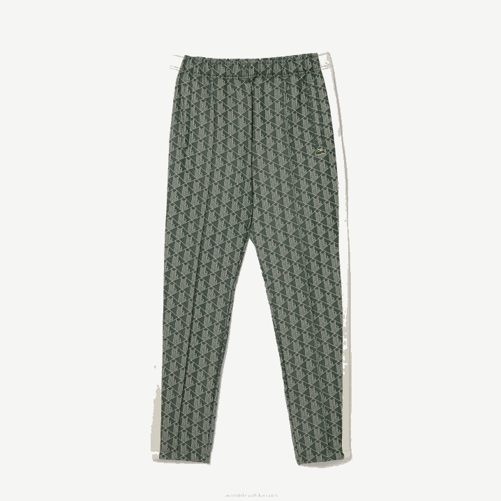 zeleno bež 7m4 6H4B279 muškarci Lacoste trenirke s printom monograma