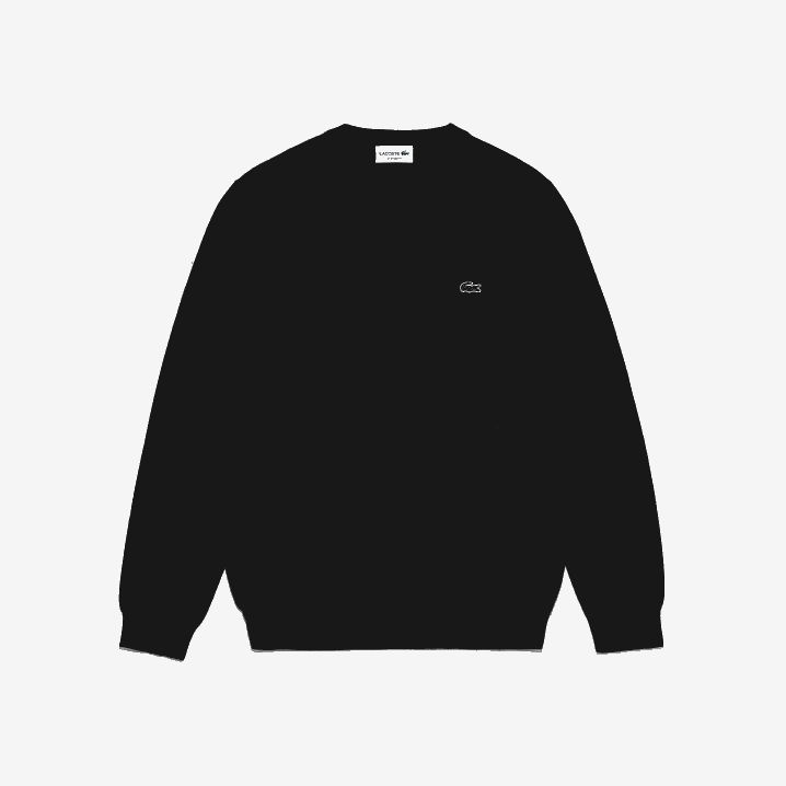 crna 031 6H4B1323 muškarci Lacoste pulover od organskog pamuka s v-izrezom