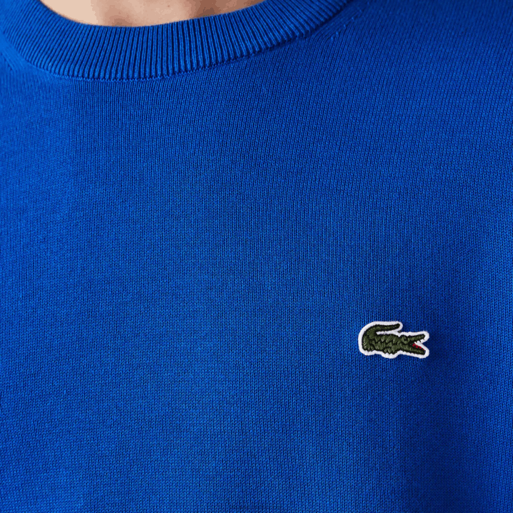 plavi k1q 6H4B1491 muškarci Lacoste pulover s okruglim izrezom od organskog pamuka