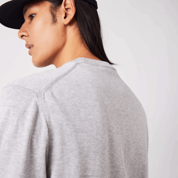 sivi chine cca 6H4B1452 muškarci Lacoste pulover s okruglim izrezom od organskog pamuka