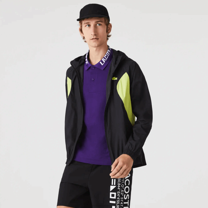 crno žuta 60r 6H4B1254 muškarci Lacoste sportska vjetrovka za pakiranje