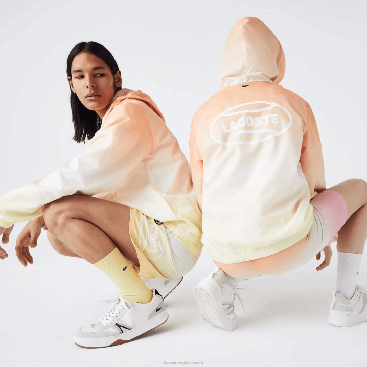 narančasto bijelo žuto z81 6H4B1281 muškarci Lacoste live light pulover vjetrovka