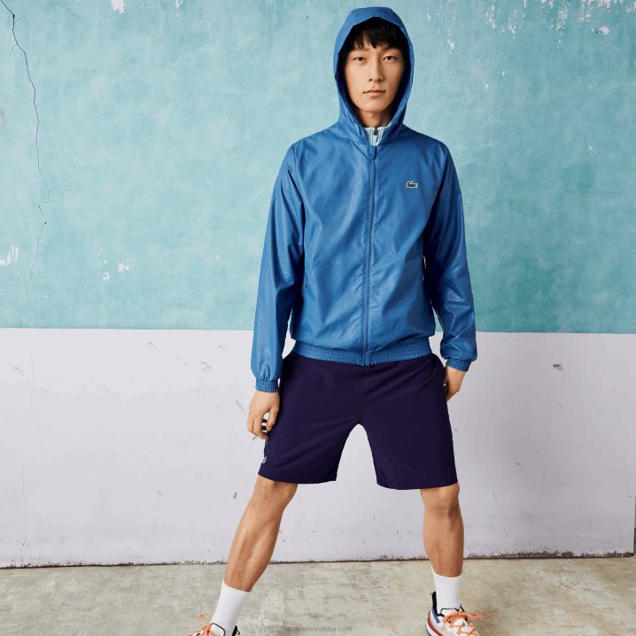 plavo bijelo q6t 6H4B1298 muškarci Lacoste sport novak djokovic vodoodbojna vjetrovka