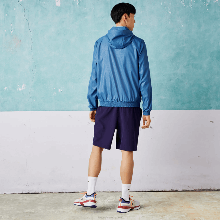 plavo bijelo q6t 6H4B1298 muškarci Lacoste sport novak djokovic vodoodbojna vjetrovka