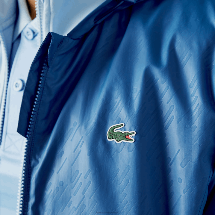 plavo bijelo q6t 6H4B1298 muškarci Lacoste sport novak djokovic vodoodbojna vjetrovka