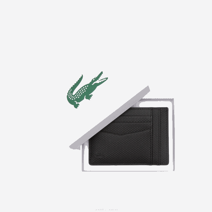 crna 000 6H4B1988 muškarci Lacoste chantaco držač za kartice od teleće kože