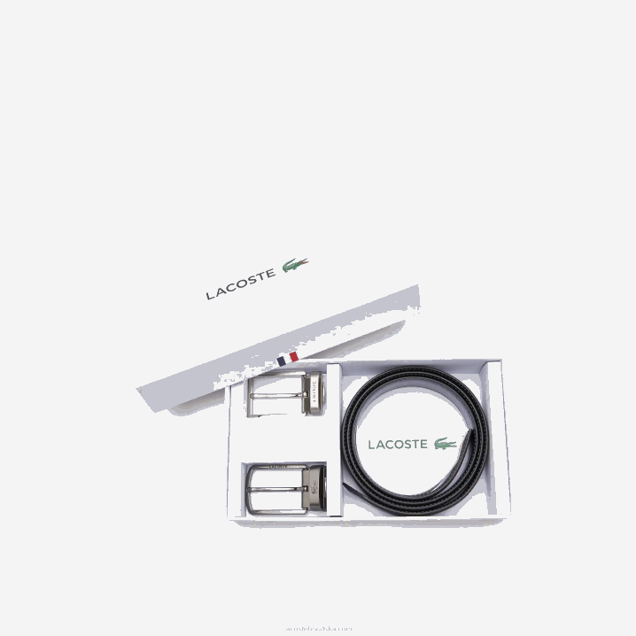 noir marine 166 672 6H4B2113 muškarci Lacoste Poklon set remena s dvije igle