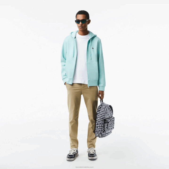 mono crni bijeli l57 6H4B1942 muškarci Lacoste neocroc ruksak s printom logotipa